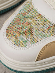 Letter Print Patchwork Skate Shoes