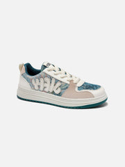 Letter Print Patchwork Skate Shoes