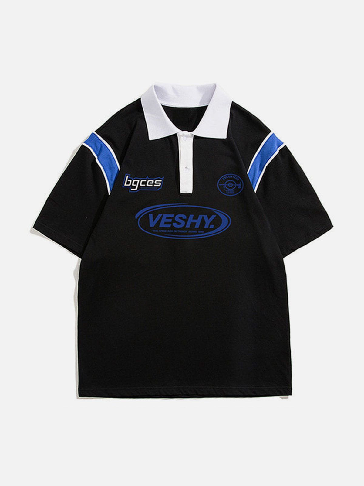 Letter Print Polo Tee