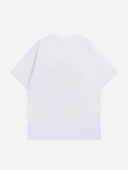 Letter Shadow Chain Decoration Tee