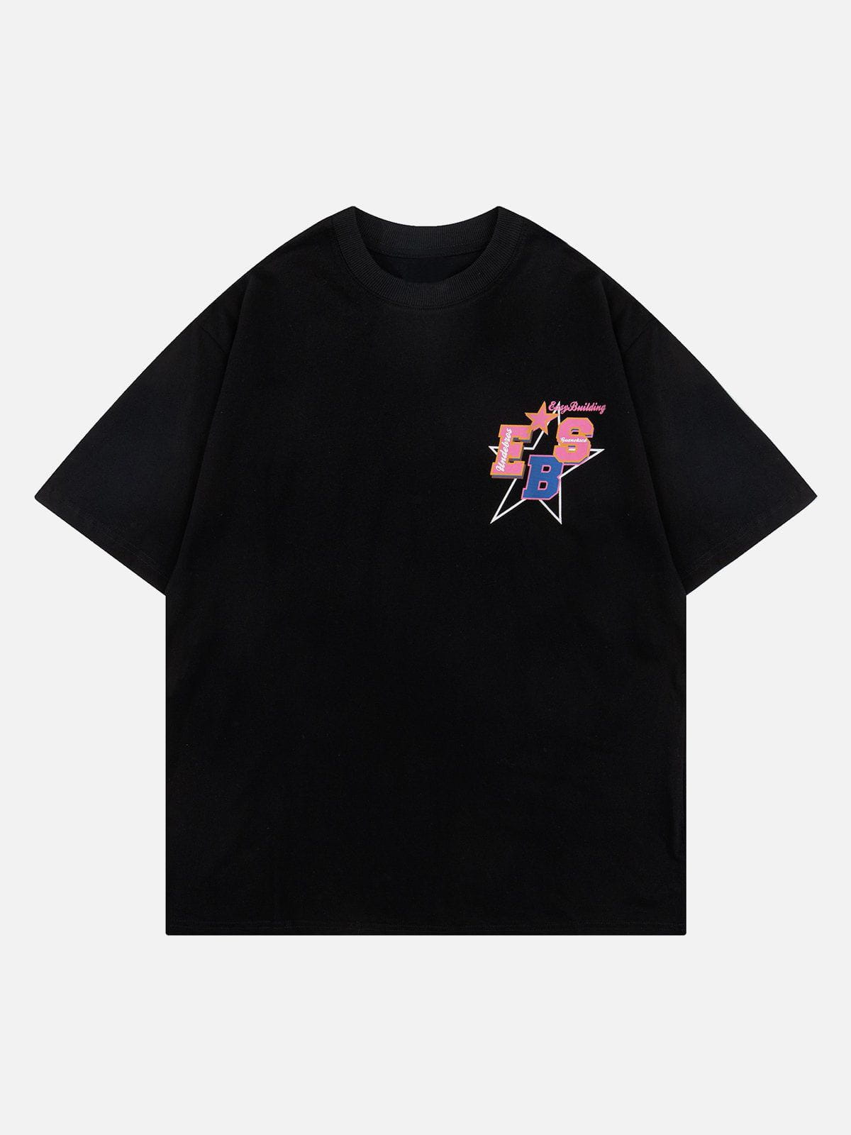 Letter Star Print Tee