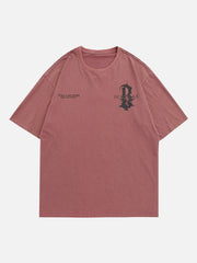 T-Shirt mit Distressed-Print und Schriftzug