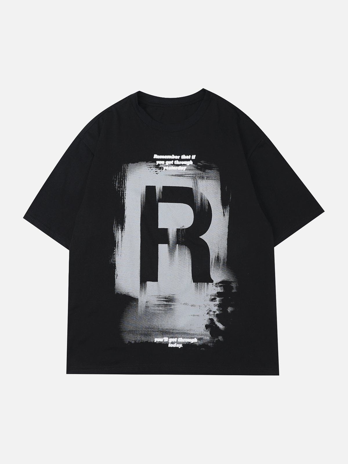 T-Shirt mit Graffiti-Schriftzug