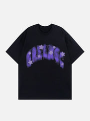 Lettering Swoosh Print Tee
