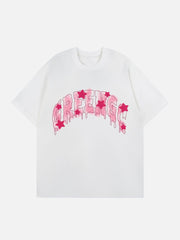 Lettering Swoosh Print Tee