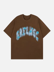 Lettering Swoosh Print Tee
