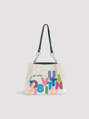 Letters Large Capacity Canvas Bag