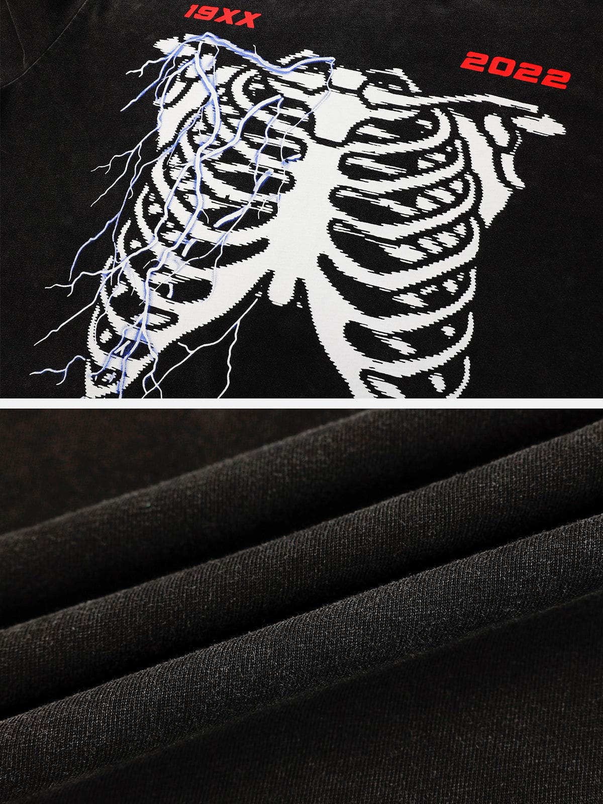 Lightning Bone Print Washed Tee