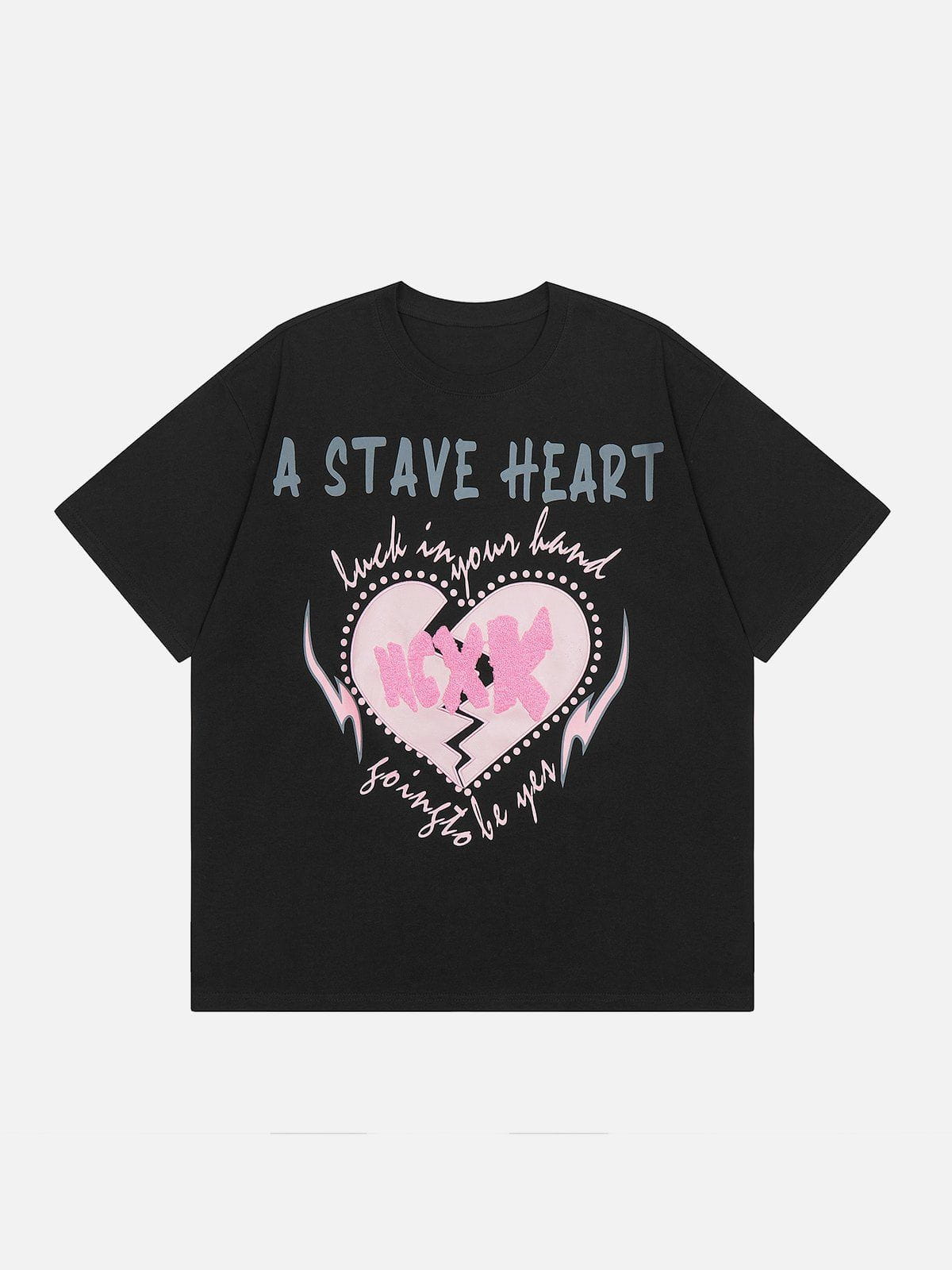 Lightning Heart Print Tee