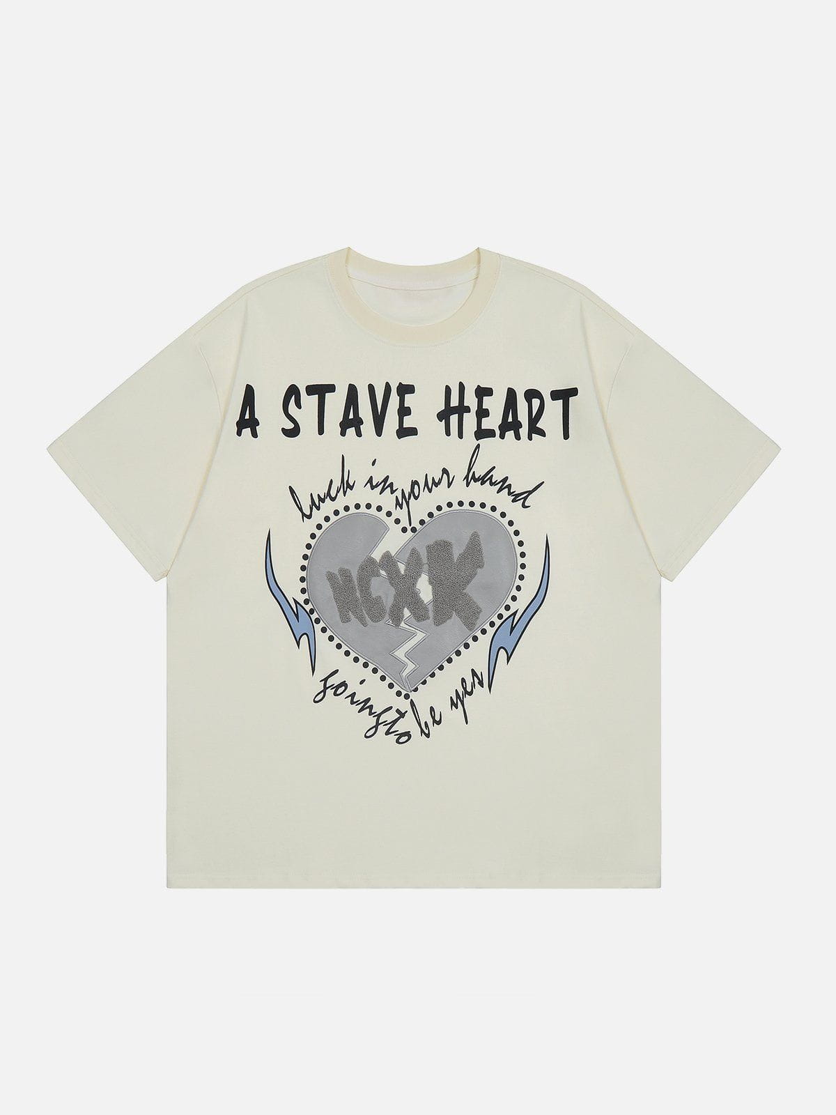 Lightning Heart Print Tee