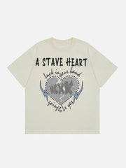 Lightning Heart Print Tee