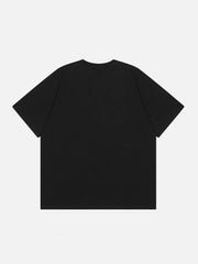 Line Flower Butterfly Print Tee