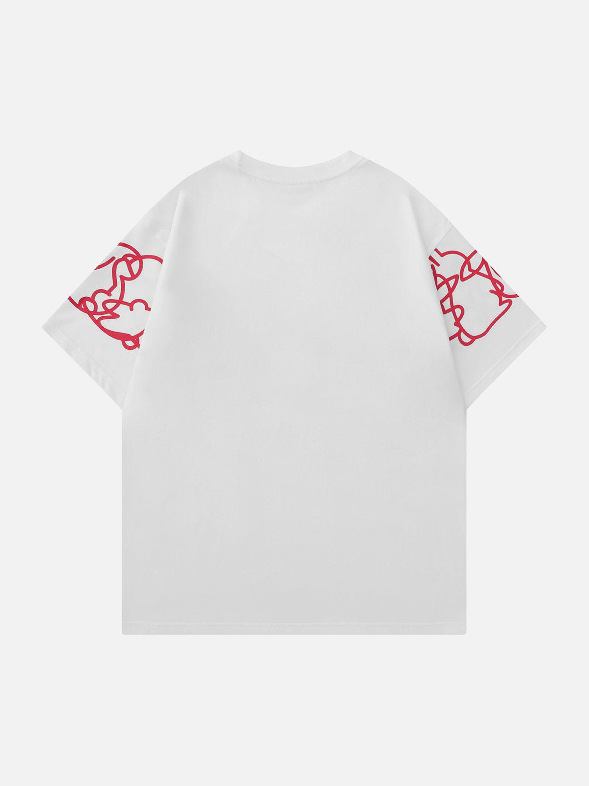 Line Rabbit Print Tee
