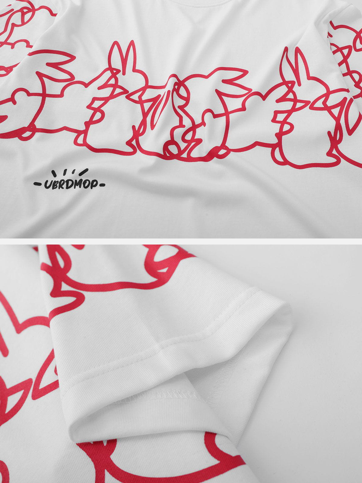 Line Rabbit Print Tee