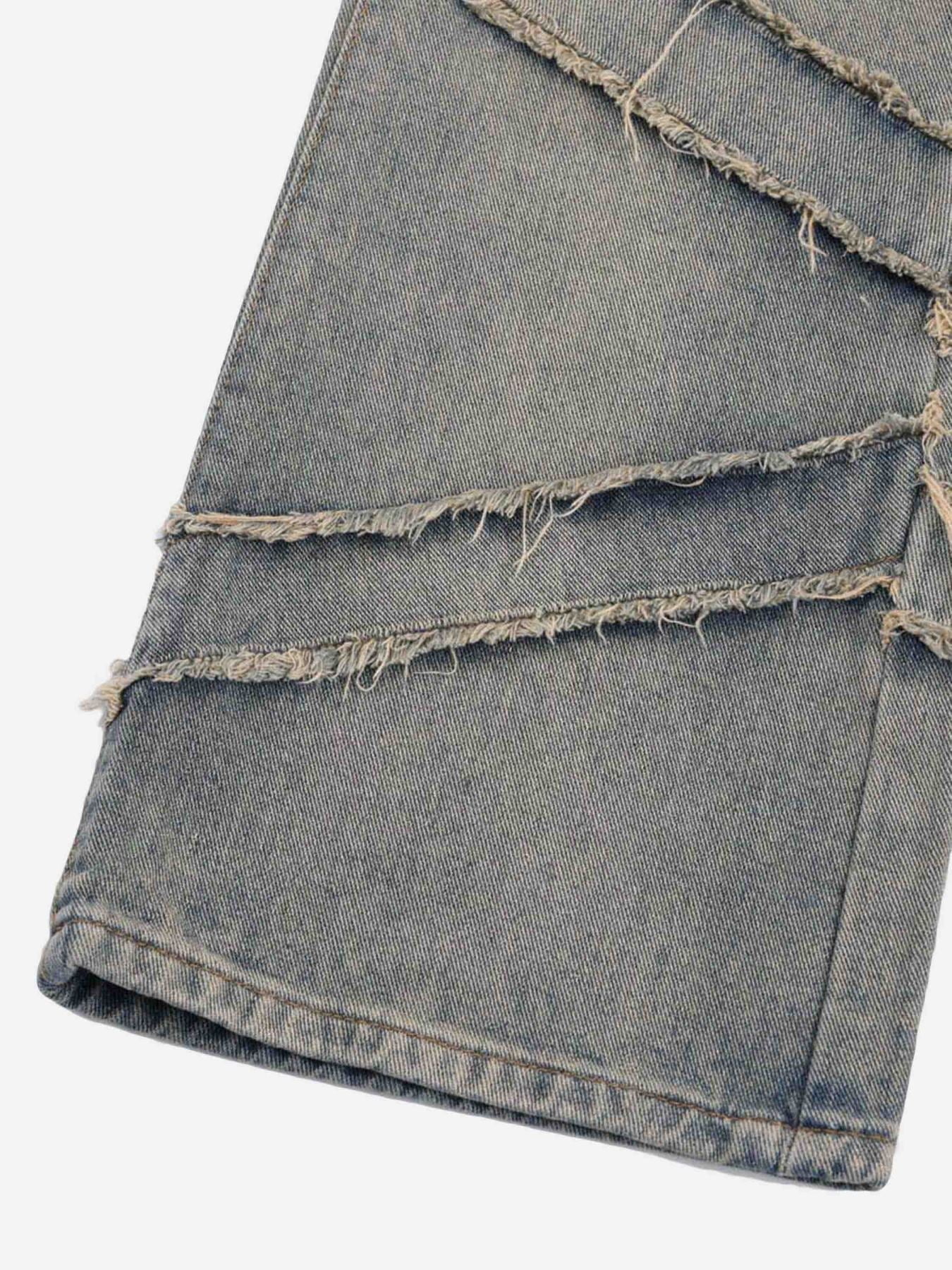 Loose Wide Leg Cat Whisker Jeans - 1809