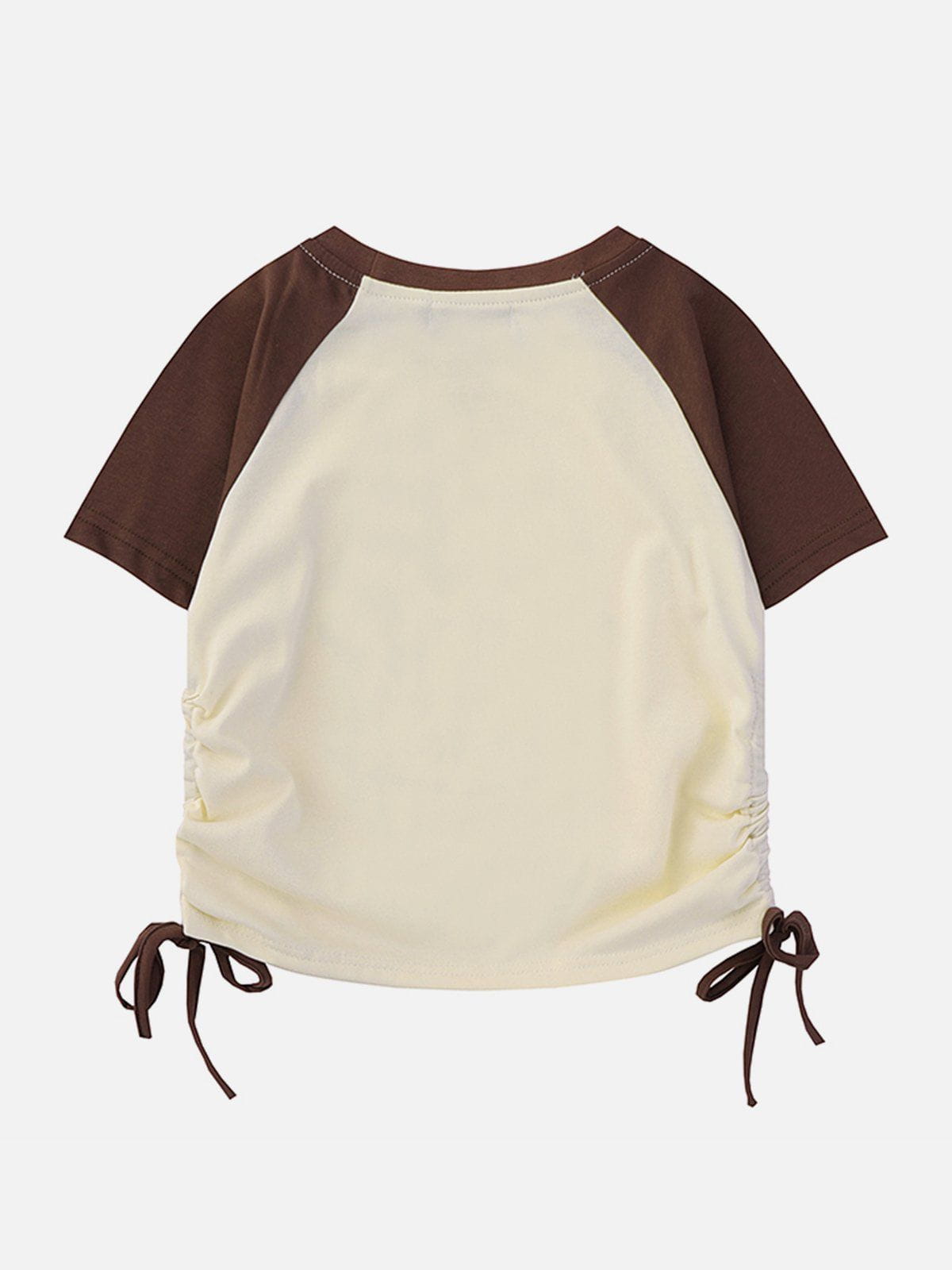 M Letter Print Drawstring Tee