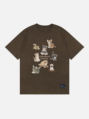 T-Shirt mit Katzen-Print 