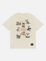 T-Shirt mit Katzen-Print 