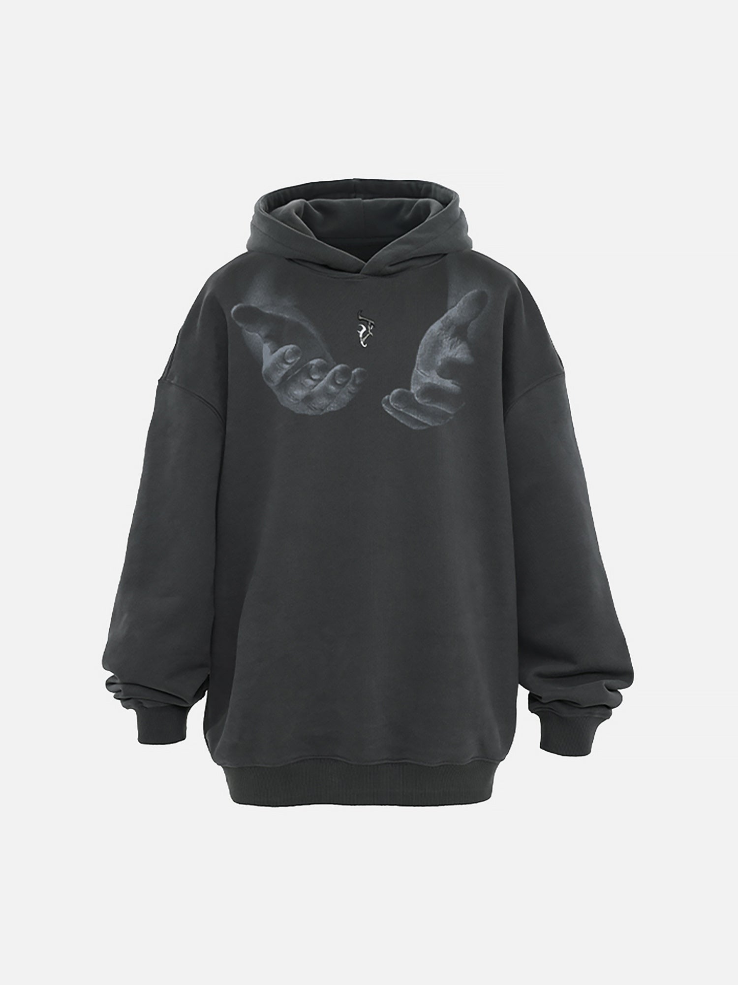 Monogram Embroidered Hand Print Hoodie - 1876