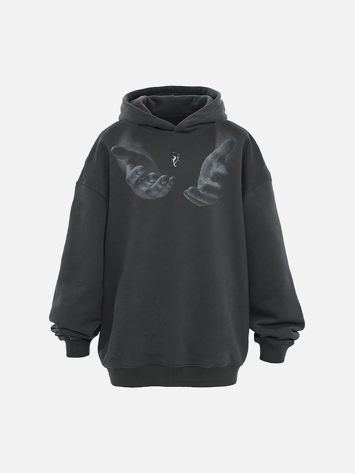Monogram Embroidered Hand Print Hoodie - 1876