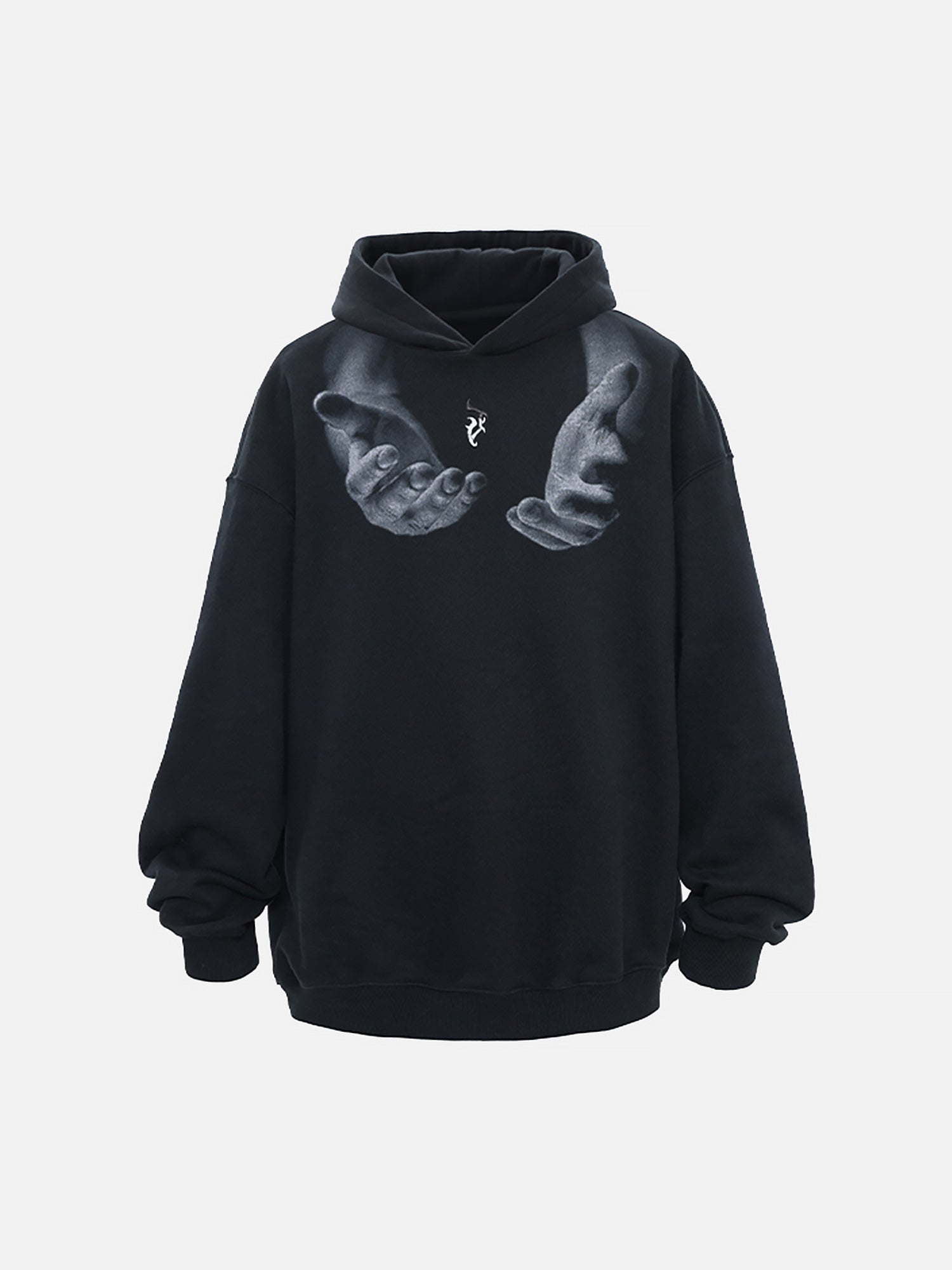 Monogram Embroidered Hand Print Hoodie - 1876
