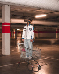 Motorrad-Rennjacke aus PU-Leder mit Nähten -1370 