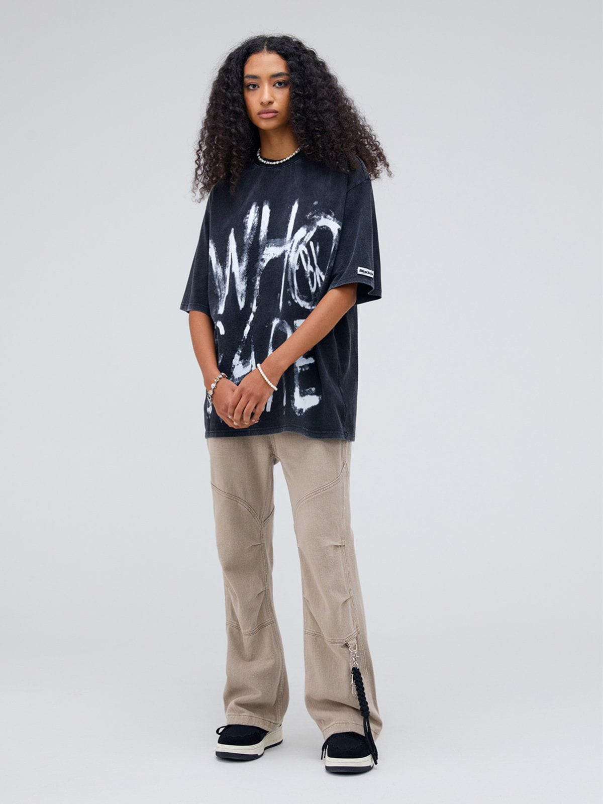 Mottled Graffiti Print Tee