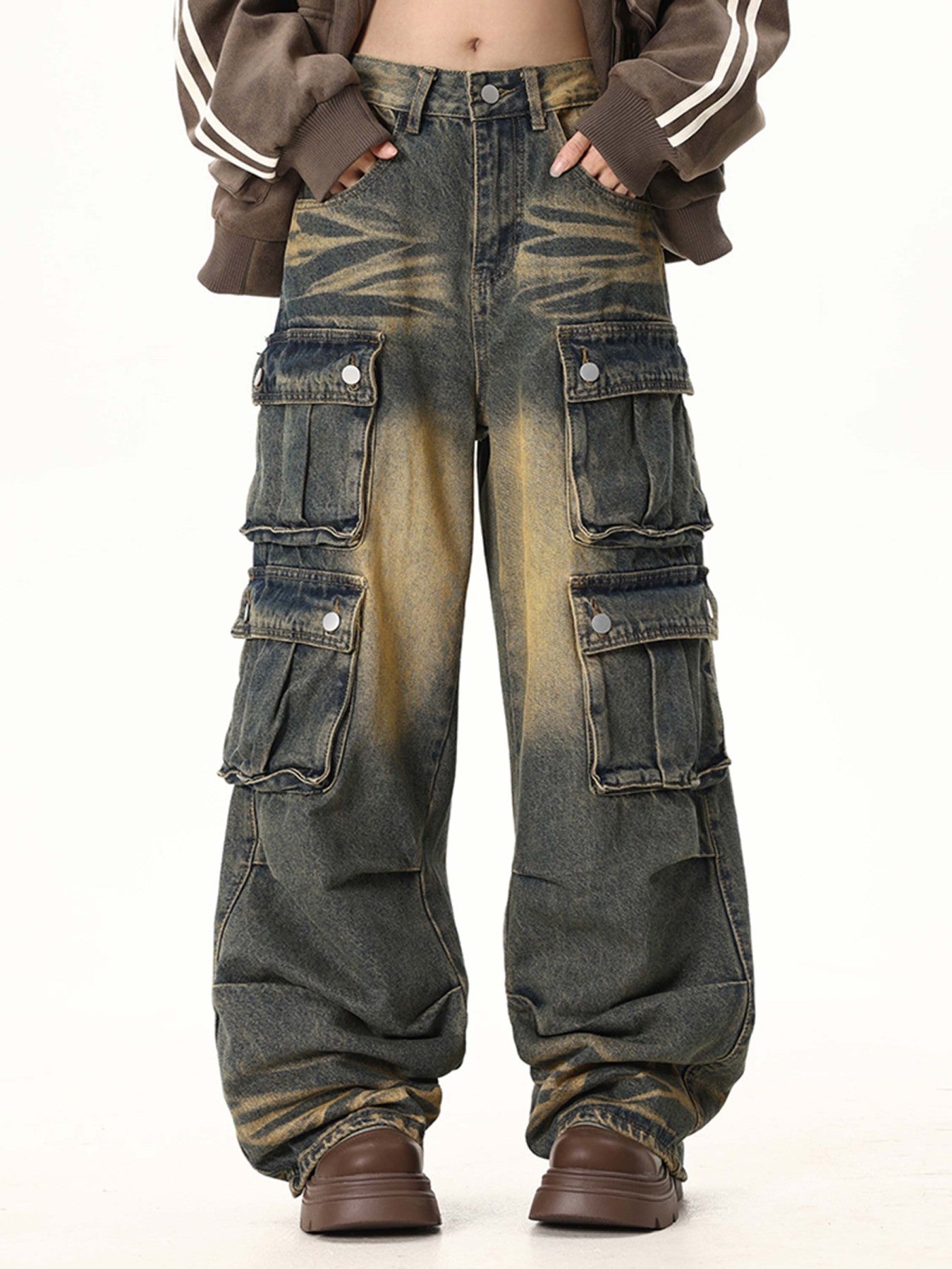 Multi-pocket Cargo Jeans - 1919