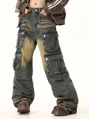 Multi-pocket Cargo Jeans - 1919