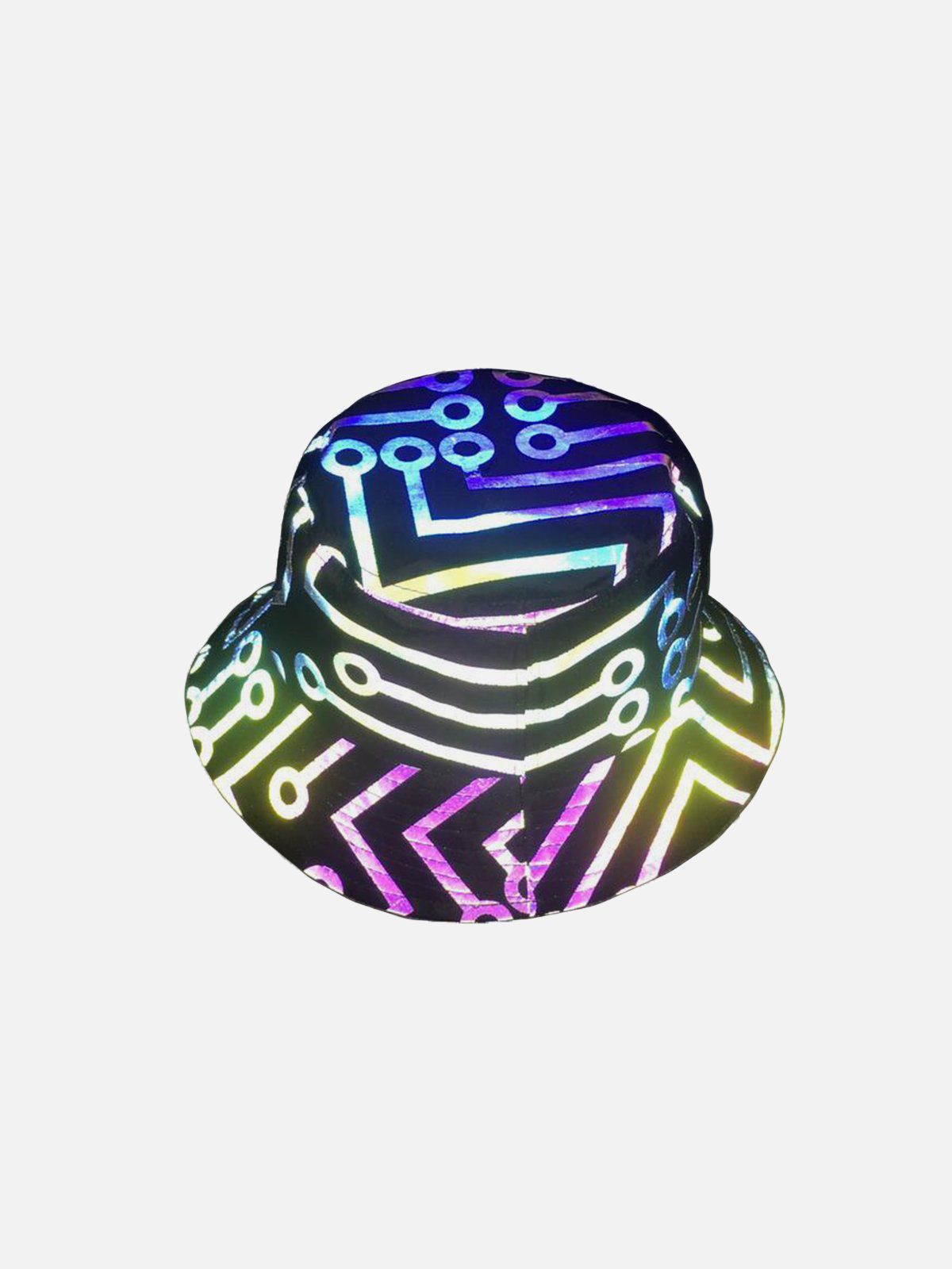 Multicolor Graphic Reflective Fisherman Hat