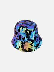 Multicolor Graphic Reflective Fisherman Hat