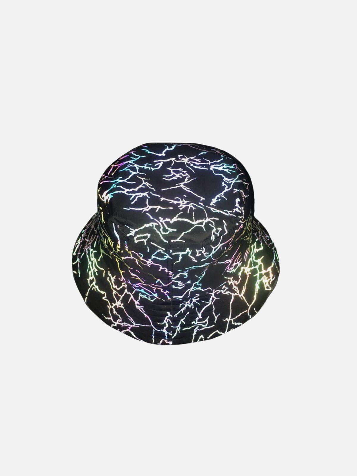 Multicolor Graphic Reflective Fisherman Hat