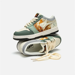 Multicolor Retro Star Skateboard Shoes