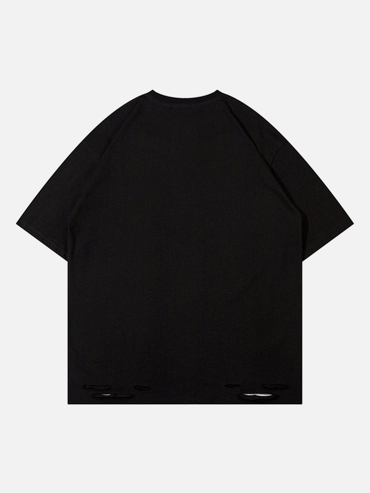 T-Shirt mit Halskette und Blitz-Print 