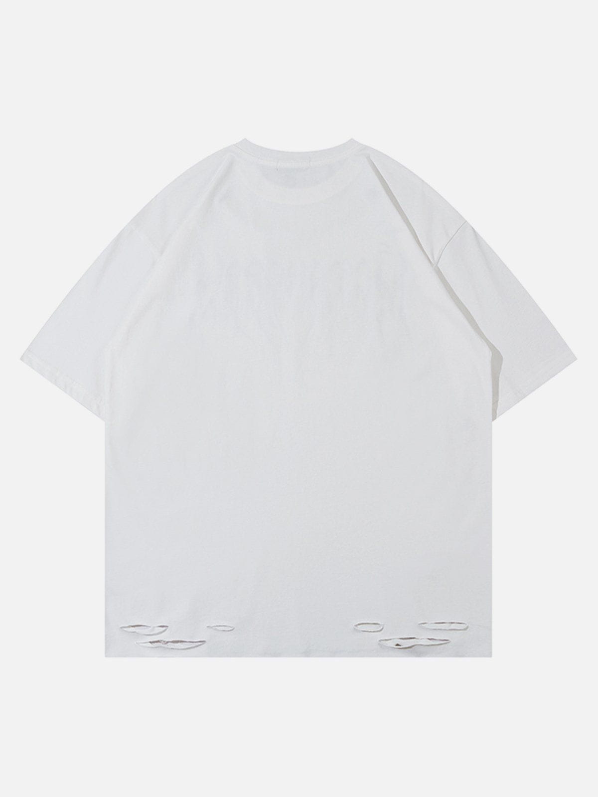 T-Shirt mit Halskette und Blitz-Print 