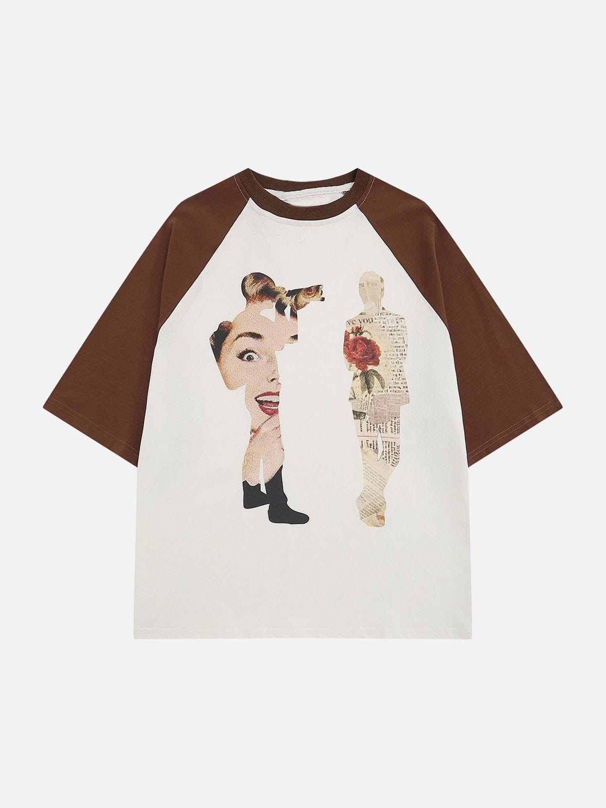 Newspaper Illustration Print Tee