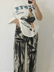 T-Shirt mit Nijigen-Aufdruck – 1007 