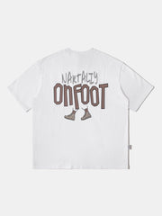 ON FOOT Print Cotton Tee