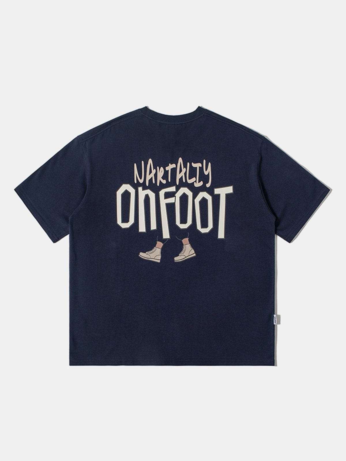 ON FOOT Print Cotton Tee