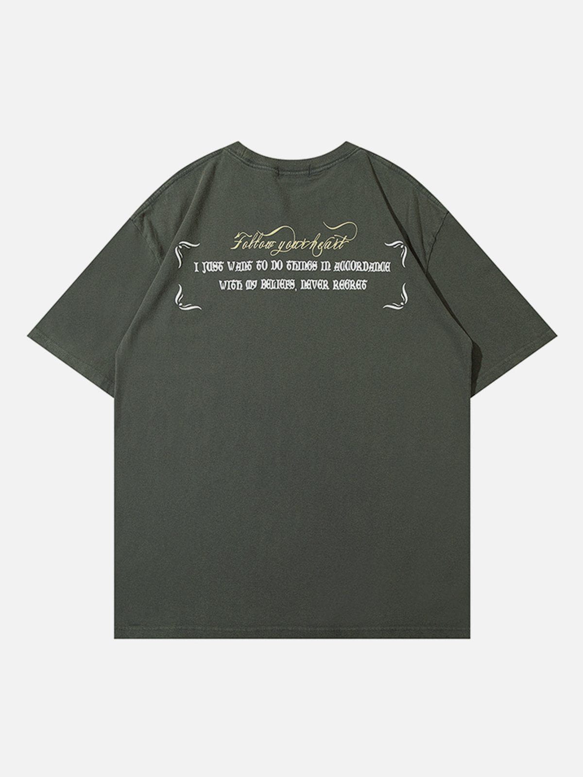 Oil Painting Flower Tee