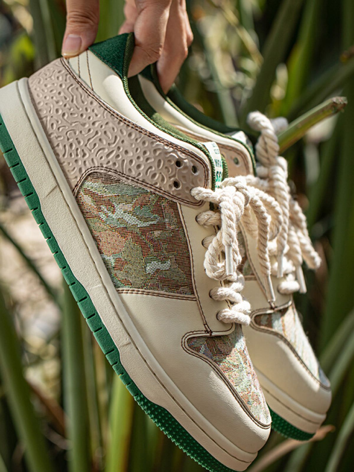 Oil Painting Forest Print Skate Shoes