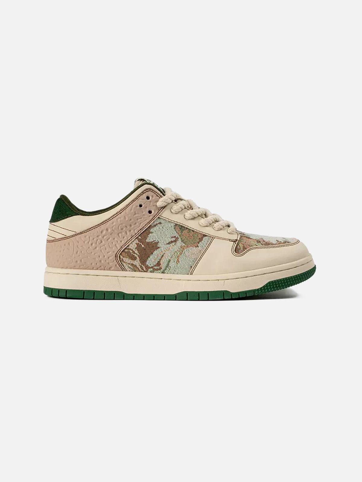 Oil Painting Forest Print Skate Shoes