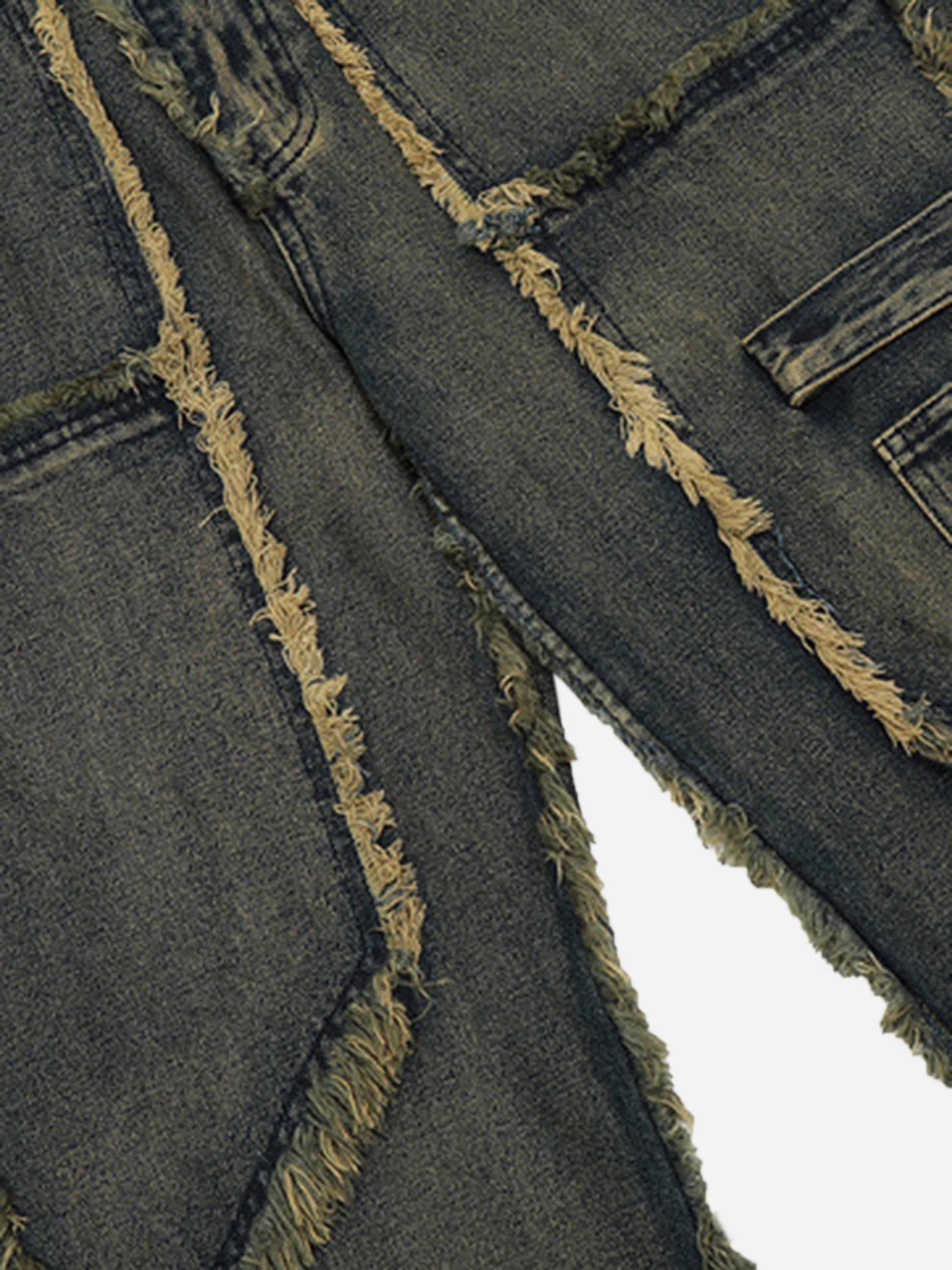 Old Raw Hem Straight Leg Micro Flare Jeans - 1960