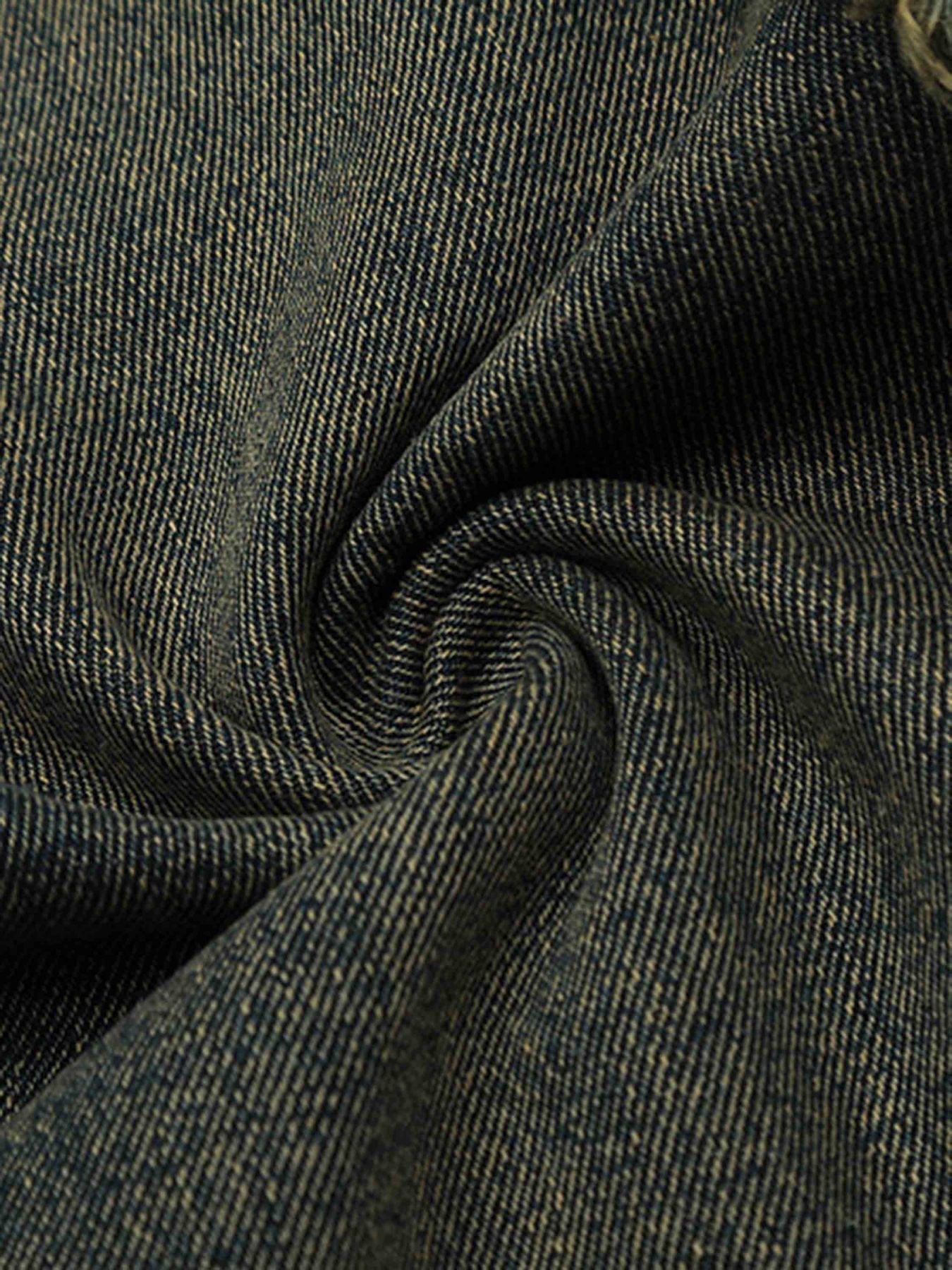 Old Raw Hem Straight Leg Micro Flare Jeans - 1960