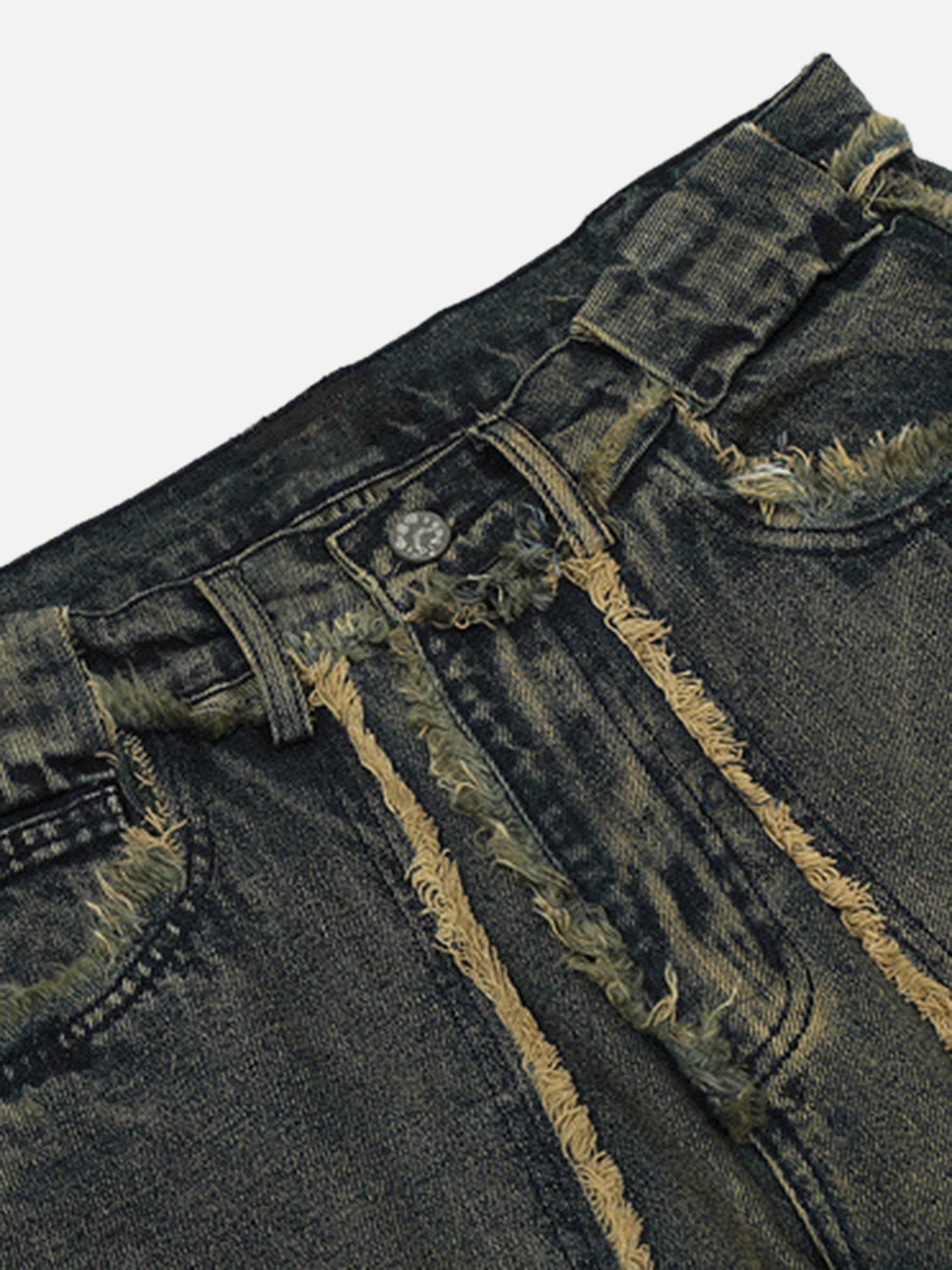 Old Raw Hem Straight Leg Micro Flare Jeans - 1960