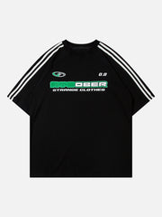 Original Retro Drei-Streifen-Sommersport-T-Shirt 