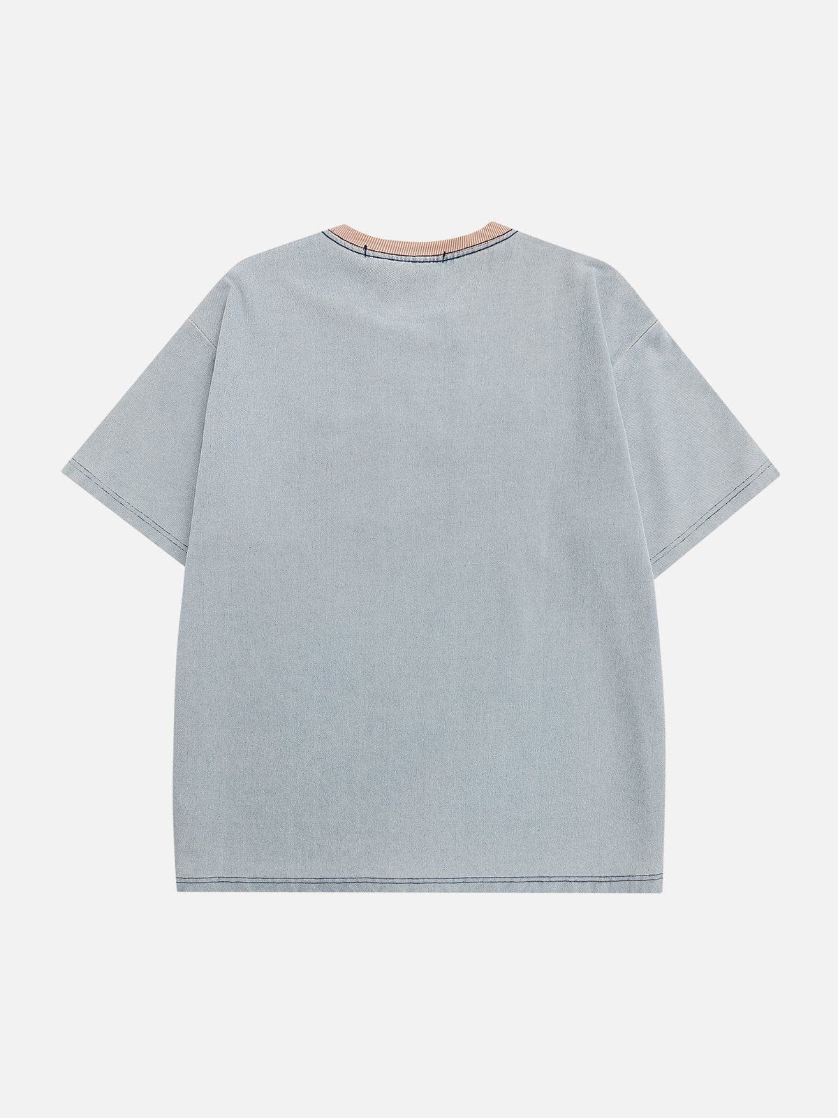 Patchwork Denim Tee