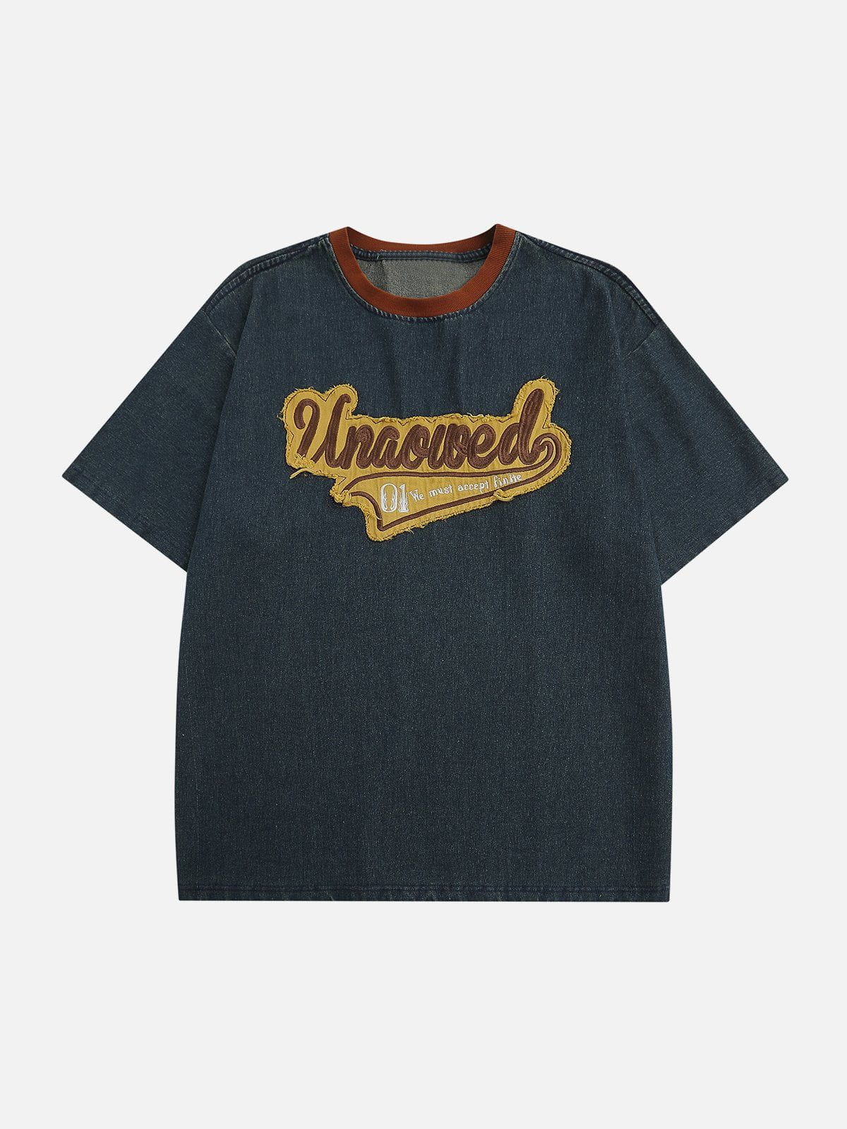 Patchwork Denim Tee