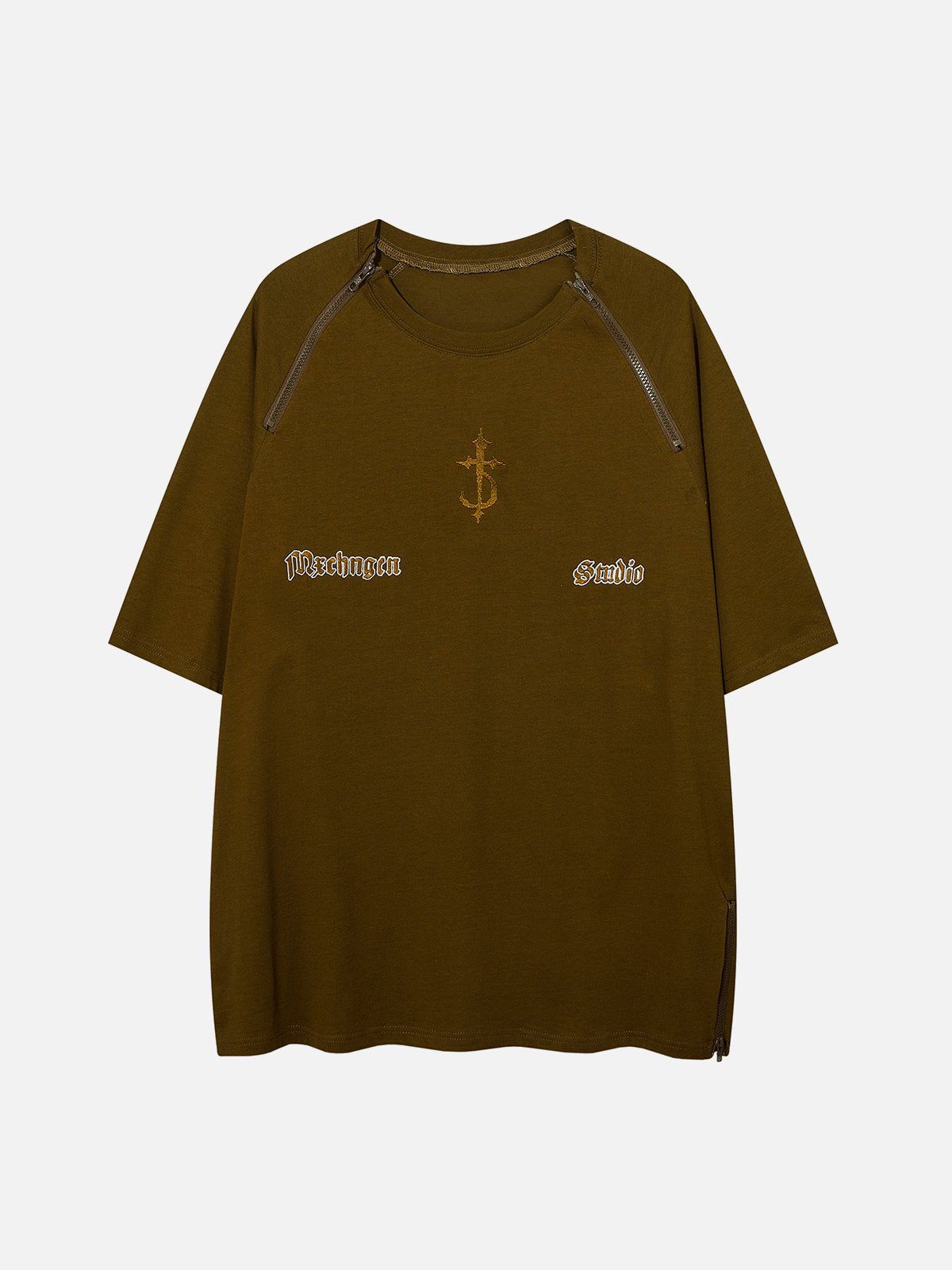 T-shirt à imprimé patchwork 