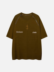 T-shirt à imprimé patchwork 